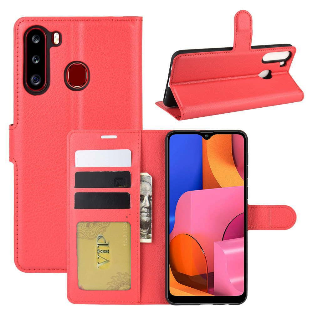 Leather Folio Wallet Case for Samsung Galaxy A21 Leather Folio Wallet Case for Samsung Galaxy A21
